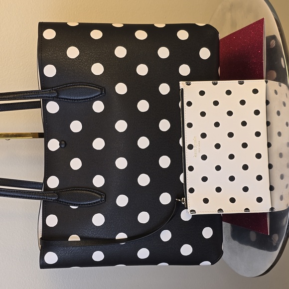 Kate Spade ♠️❤️NWOT❤️♠️ ALL Day Sunshine Dot Printed Tote!♠️❤️♠️❤️♠️❤️ - Picture 15 of 17